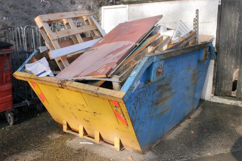 Professional team working on loft clearance