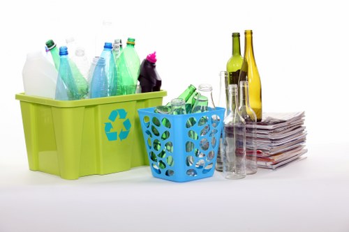 Customer using a skip for waste disposal