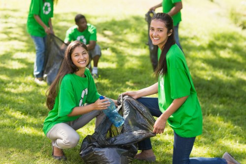 Professional builders waste management team