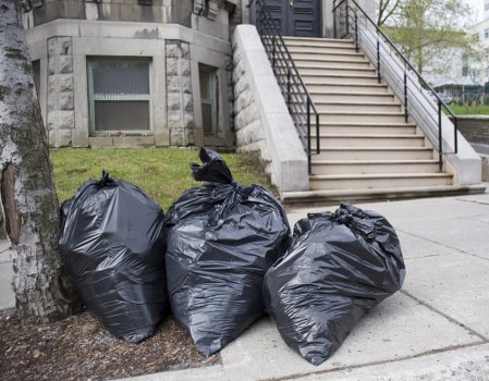 Properly loaded skip with household waste