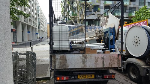 Secure lockable skip container for waste management