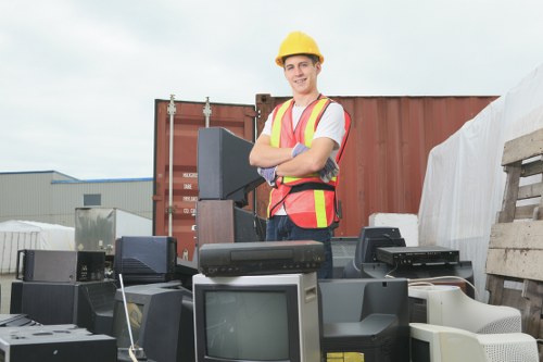 Recycling center handling construction debris